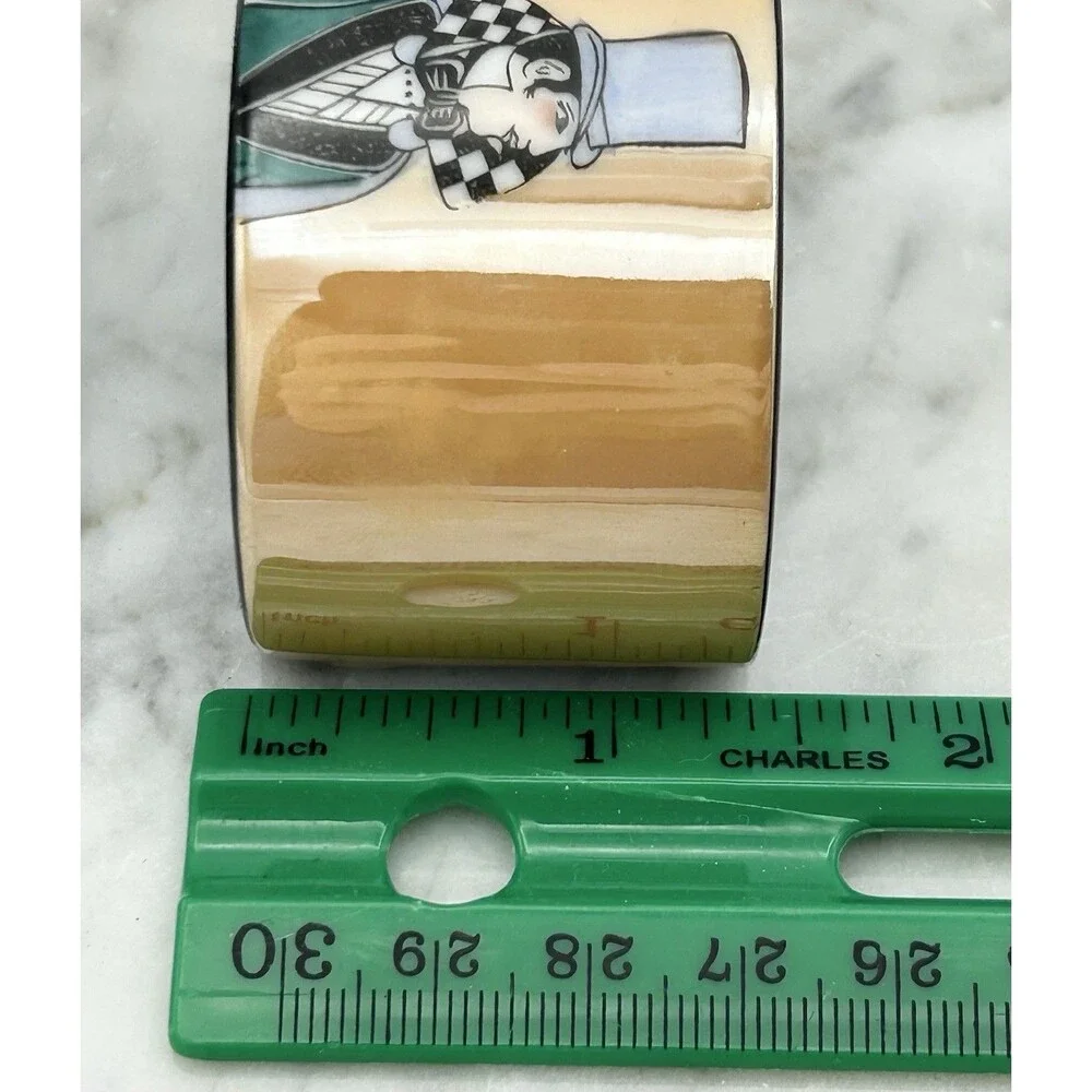 Set Of 2 Antique 1920's Noritake Napkin Rings In Box Luster Flapper Art Deco